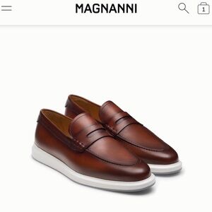 Magnanni Brown Loafers with Modern Design